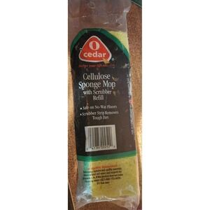 NEW SEALED O Cedar Scrubber Sponge Mop Refill Cellulose Item #252 2004 No Wax Fl